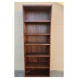Tall Wooden Bookshelf with 5 Shelves 72in x 27in x 10in