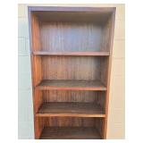 Tall Wooden Bookshelf with 5 Shelves 72in x 27in x 10in