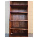Tall Wooden Bookshelf with 5 Shelves 72in x 27in x 10in
