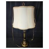Brass Table Lamp with Fabric Shade