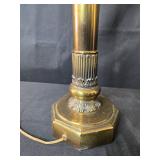 Brass Table Lamp with Fabric Shade