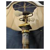 Brass Table Lamp with Fabric Shade