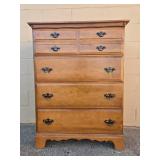 Tall Wooden Chest of Drawers, 42x32x18 Inches