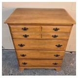 Tall Wooden Chest of Drawers, 42x32x18 Inches