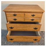 Tall Wooden Chest of Drawers, 42x32x18 Inches