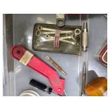 Assorted Hand Tools, Wrenches, Bits, and Glue Gun Collection