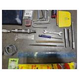 Mixed Lot of Hand Tools, Measuring Tools, and Workshop Accessories