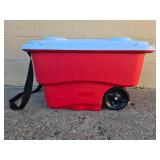 Rubbermaid 46 Quart Wheeled Ice Chest Cooler with Handle