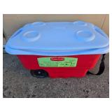 Rubbermaid 46 Quart Wheeled Ice Chest Cooler with Handle
