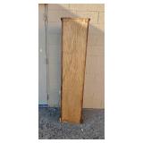 Tall Wood Glass Display Cabinet with Light, 71x18x16 Inches
