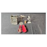 Collection of Miniature Violin Figurines and Gift Bag