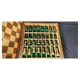 Wooden Chess Set with Storage Case and Full Pieces