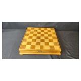Wooden Chess Set with Storage Case and Full Pieces