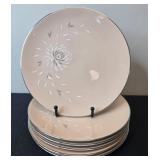 Set of Flintridge China Plates with Floral Pattern Made in California - display not inc