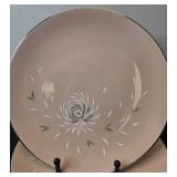 Set of Flintridge China Plates with Floral Pattern Made in California - display not inc
