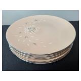 Set of Flintridge China Plates with Floral Pattern Made in California - display not inc