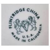 Set of Flintridge China Plates with Floral Pattern Made in California - display not inc