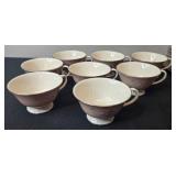 Flintridge China Tea Cup and Saucer Set with Floral Pattern, Made in California - display not inc