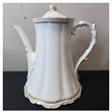 Homer Laughlin Hudson Porcelain Coffee Pot with Matching Plates - display not inc