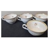 Set of Schumann Arzberg Bavaria Wild Rose Porcelain Tea Cups