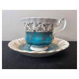Collection of Vintage Porcelain Cups and Bowls including Hutschenreuther and Royal Albert