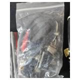 Assorted Electrical Parts, Power Cords, and Wire Strippers Collection