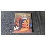 Book and Bookend Lot: Decorative Scroll Saw Patterns, Art Books, and Lyre Brass Bookends