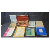 GEIB Trumpet and Cornet Sheet Music Collection with Case and Brass Instrument