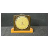 Decorative Mixed Decor Collection with Vintage Barometer and Pottery Vase