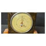 Decorative Mixed Decor Collection with Vintage Barometer and Pottery Vase