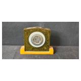 Decorative Mixed Decor Collection with Vintage Barometer and Pottery Vase