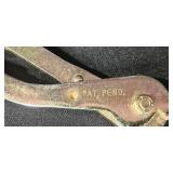 Box of Hand Tools Including Stanley Wrench Set, Pliers, Drill Bits, and Hardware