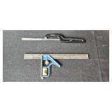 Box of Hand Tools Including Stanley Wrench Set, Pliers, Drill Bits, and Hardware