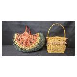 Assorted Woven Basket Lot - 10 Pieces Mixed Sizes and Styles