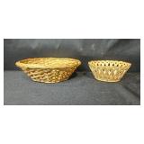 Assorted Woven Basket Lot - 10 Pieces Mixed Sizes and Styles