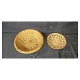 Assorted Woven Basket Lot - 10 Pieces Mixed Sizes and Styles