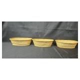Assorted Woven Basket Lot - 10 Pieces Mixed Sizes and Styles
