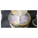 Collection of Cut Glass Bowls and Candy Dishes with Faux Fruit