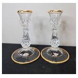 Crystal Wine Glasses, Candle Holders, Cut Glass Bowls, and Clay Art Red Poppy Dish Set