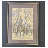Framed Art Set: 2 Signed A. Anachev Ink Drawings and Minnesota Orchestra Photo