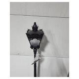 Vintage-Style Black Metal Electric Floor Lamp Post