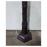 Vintage-Style Black Metal Electric Floor Lamp Post