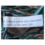 Holiday Decor Lot with Artificial Sleigh Centerpiece, Christmas String Lights, and Ribbon Rolls