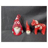 Holiday Decor Collection with Ornaments, Candle, and Unopened Set of Gift Boxes