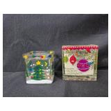Holiday Decor Collection with Ornaments, Candle, and Unopened Set of Gift Boxes