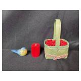 Holiday Decor Collection with Ornaments, Candle, and Unopened Set of Gift Boxes