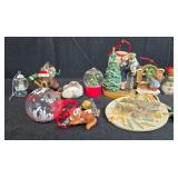Collection of Hallmark Christmas Ornaments and Mini Sweater Decoration