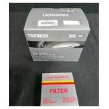 Tamron 18-270mm Lens Box with Quantaray and Promaster Photo Filters Assortment