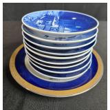 Bing & Grondahl Christmas Collector Plates 1994-1995 Set of 9 with Original Booklet