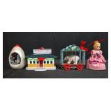 Set of Hallmark Christmas Ornaments Including Madame Alexander Cinderella and Vintage Designs